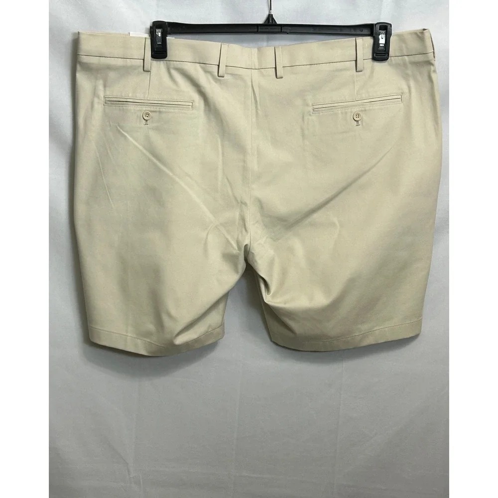 Awearness Kenneth‎ Cole Mens 46 Chillflex Performance Slim Fit Khaki Shorts Tan